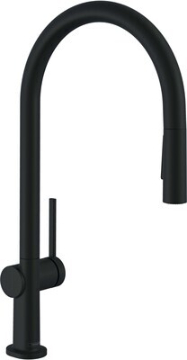 Mitigeur de cuisine Hansgrohe Talis M54 210 avec douchette extractible 2 jets en noir mat