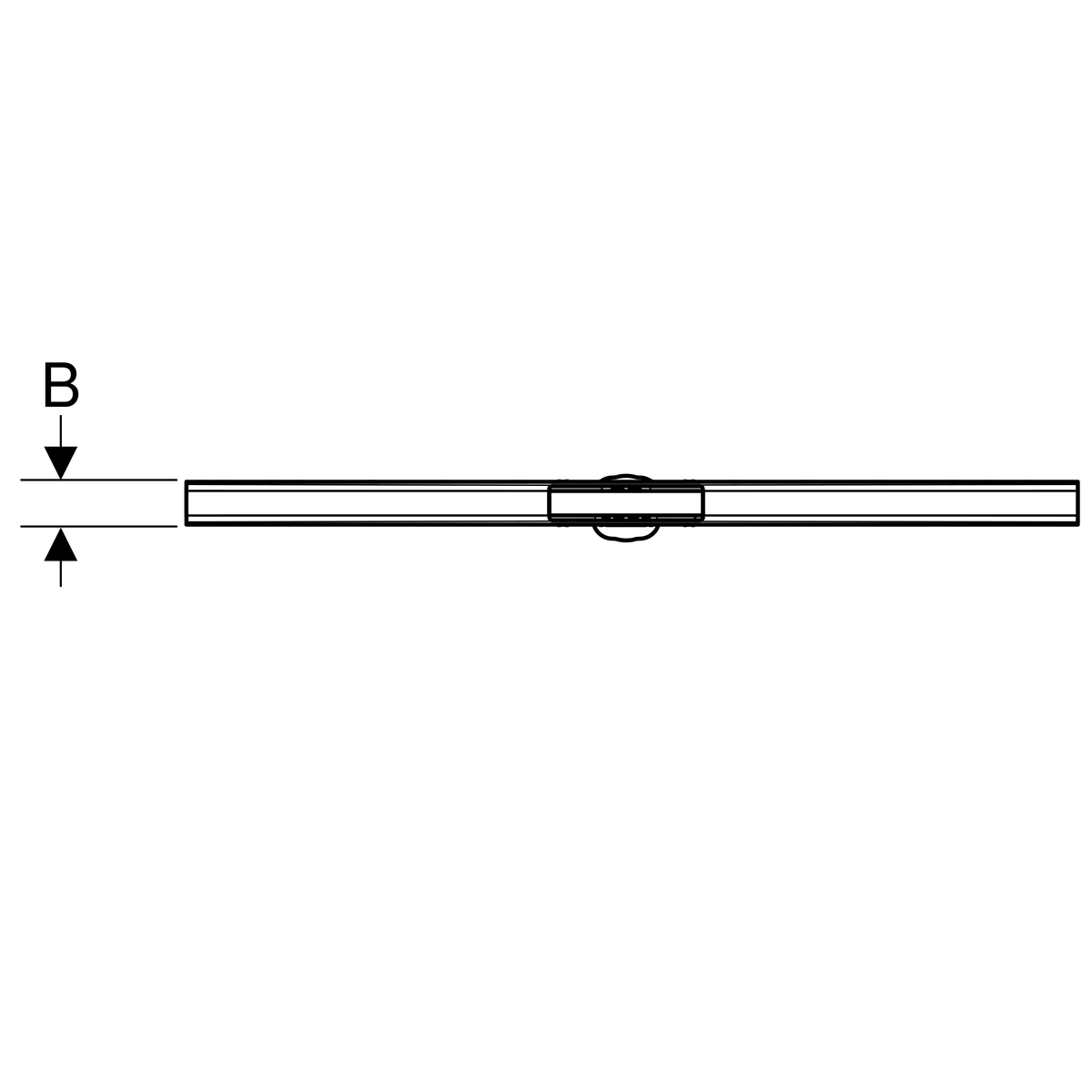 Set de finition Geberit CleanLine80 - Noir chromé / brossé - Longueur 30 - 90 cm - vue 6