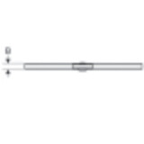 Set de finition Geberit CleanLine80 - Noir chromé / brossé - Longueur 30 - 90 cm