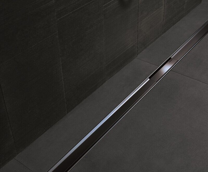 Set de finition Geberit CleanLine80 - Noir chromé / brossé - Longueur 30 - 90 cm