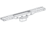 Set de finition Geberit CleanLine80 - Noir chromé / brossé - Longueur 30 - 90 cm