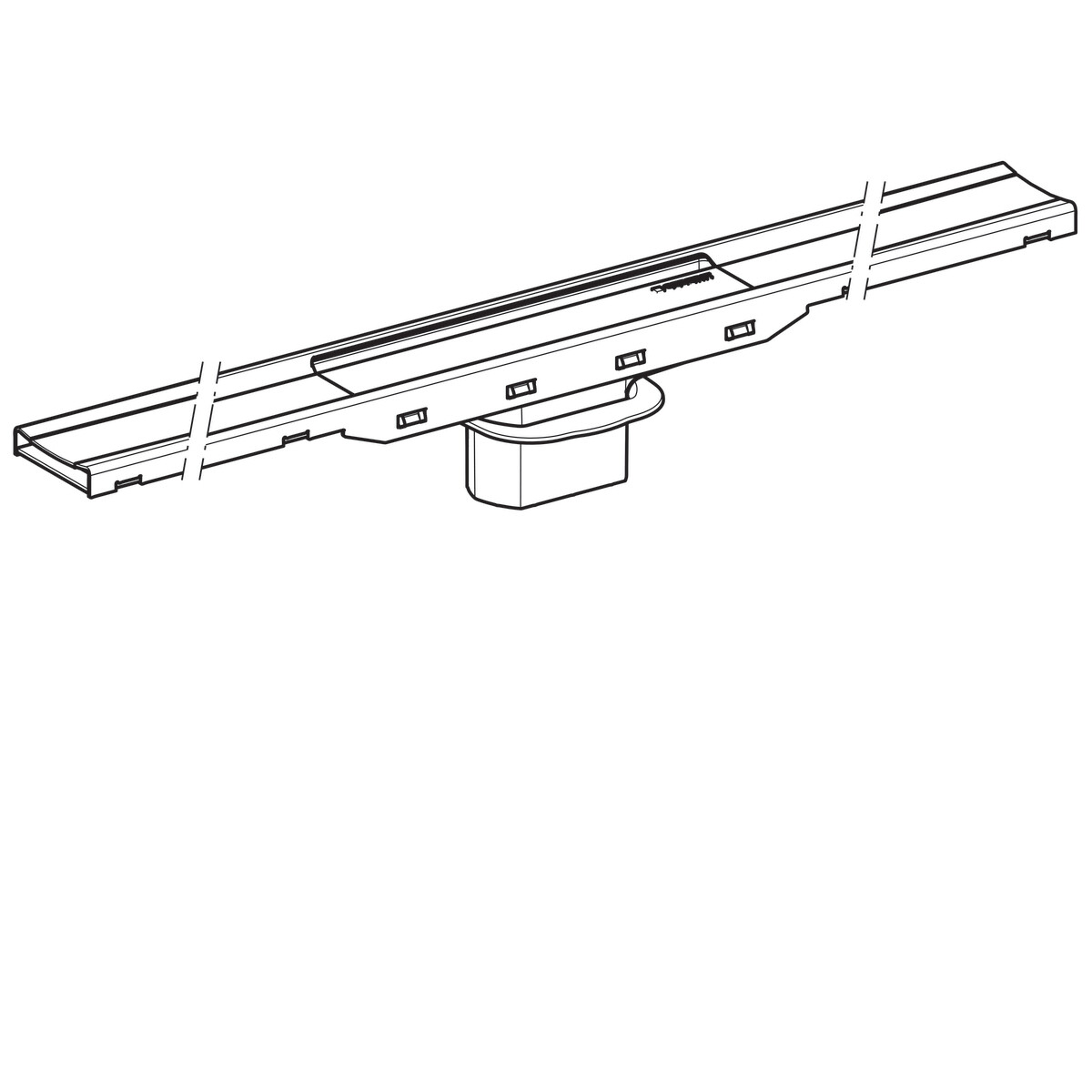 Set de finition Geberit CleanLine80 - Noir chromé / brossé - Longueur 30 - 90 cm — vue 5