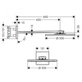 AXOR ShowerSolutions Douche de tête 300 / 300 1jet avec bras de douche 450 mm