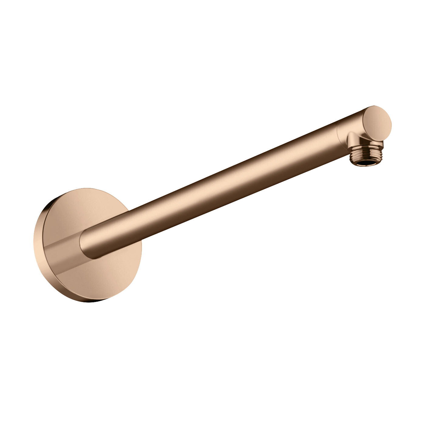 Bras de douche mural AXOR ShowerSolutions S 390 mm avec rosace ronde en or rouge poli