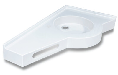 Helios right sink top 100 cm