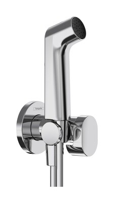 Douchette hygiénique pour WC Hansgrohe S pour eau froide avec support et flexible