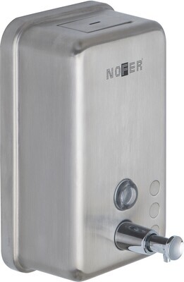 Distributeur de savon liquide mural Nofer Inox chromé satiné