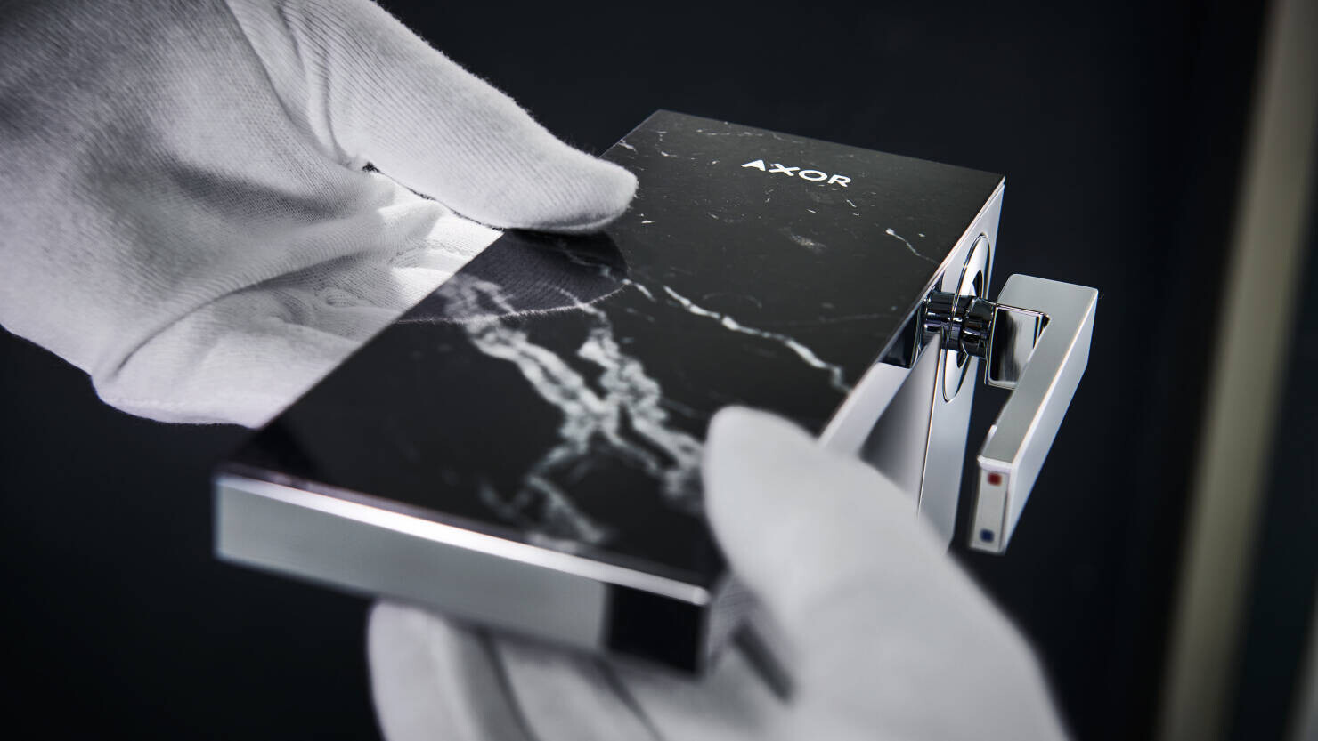 Plaque de finition 200 AXOR MyEdition en marbre noir — vue 3