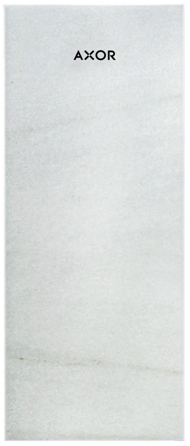 Plaque de finition 200 AXOR MyEdition en marbre blanc