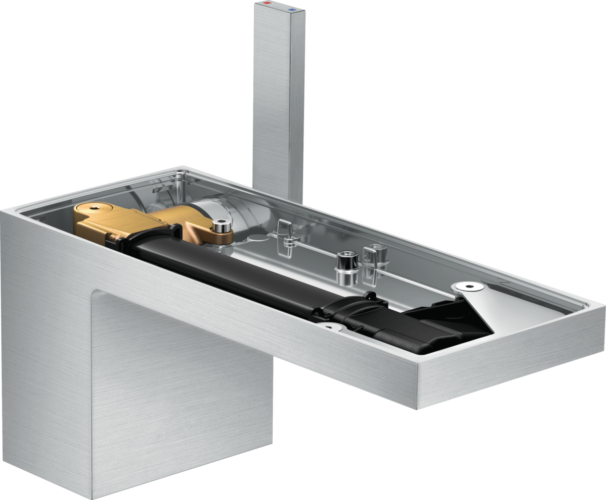 Mitigeur de lavabo AXOR MyEdition 70 sans plaque avec bonde push-open en chromé brossé