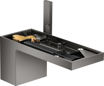 Mitigeur de lavabo AXOR MyEdition 70 sans plaque avec bonde push-open en noir chromé poli