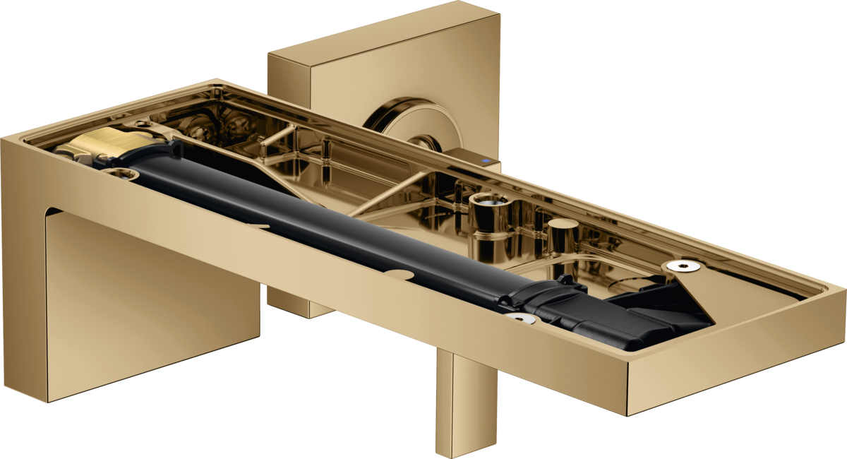 Mitigeur de lavabo encastré AXOR MyEdition sans plaque, bec 221 mm avec bonde à écoulement libre en bronze poli