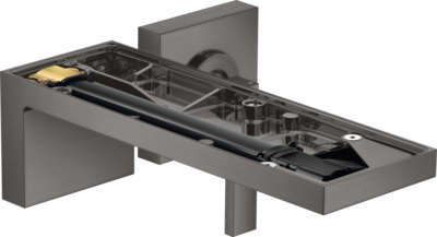 Mitigeur de lavabo encastré AXOR MyEdition sans plaque, bec 221 mm avec bonde à écoulement libre en noir chromé brossé