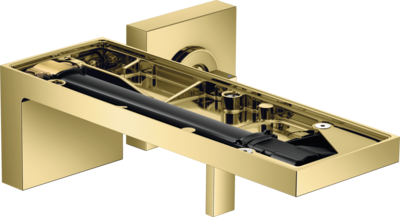 Mitigeur de lavabo encastré AXOR MyEdition sans plaque, bec 221 mm avec bonde à écoulement libre en laiton poli