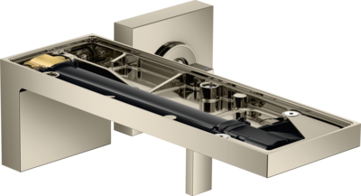 Mitigeur de lavabo encastré AXOR MyEdition sans plaque, bec 221 mm avec bonde à écoulement libre en nickel poli