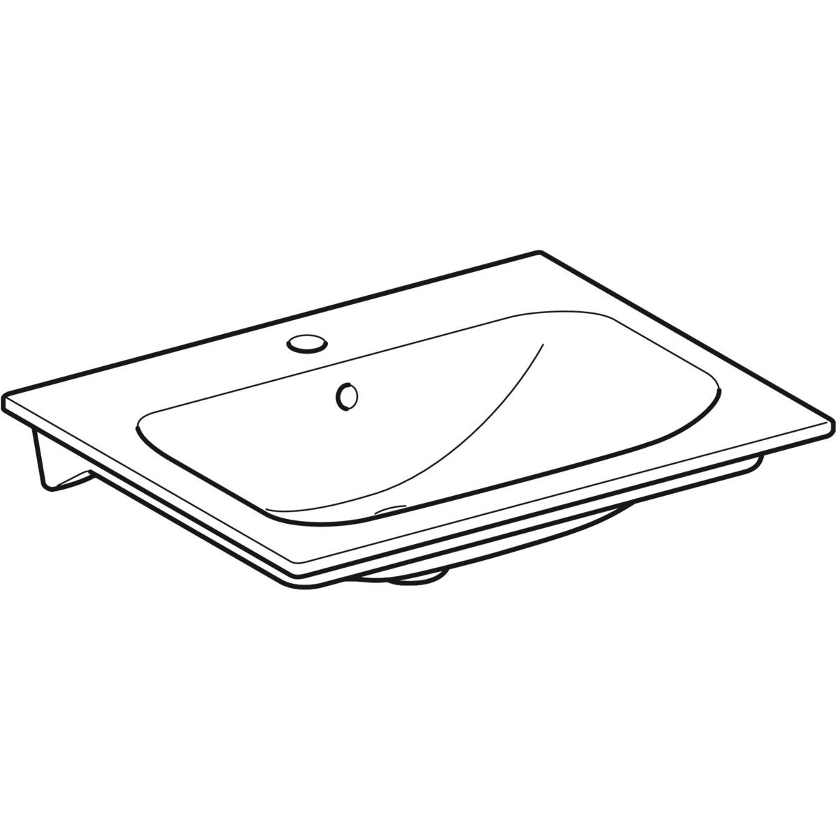 Lavabo pour meuble Geberit Selnova Square 55 cm - vue 4