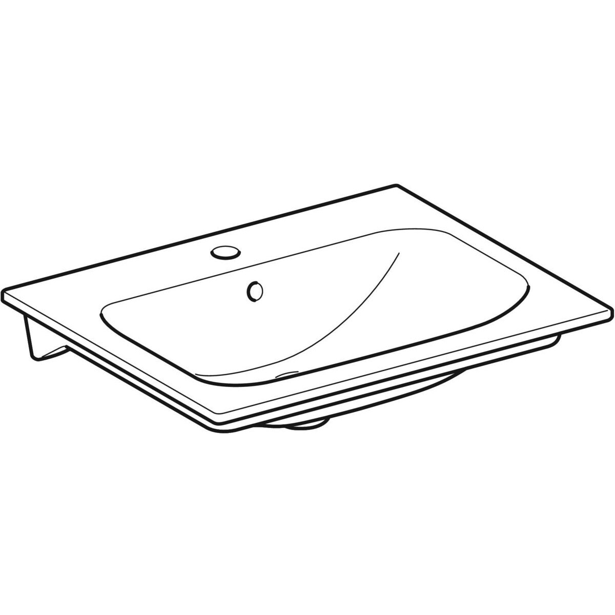 Lavabo pour meuble Geberit Selnova Square 55 cm — vue 4