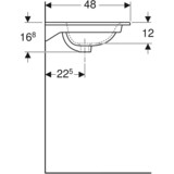 Lavabo pour meuble Geberit Selnova Square 55 cm