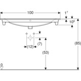 Lavabo pour meuble Geberit Selnova Square 100 cm