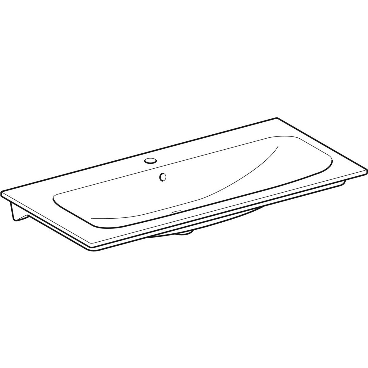 Lavabo pour meuble Geberit Selnova Square 100 cm — vue 3