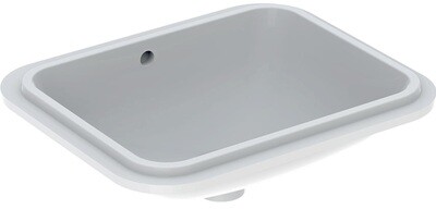 Vasque à encastrer par le dessous Geberit VariForm rectangulaire 53 x 44 cm avec trop plein