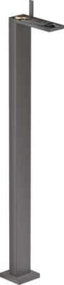 Mitigeur de lavabo AXOR MyEdition sur pied sans plaque, avec bonde push-open en noir chromé brossé