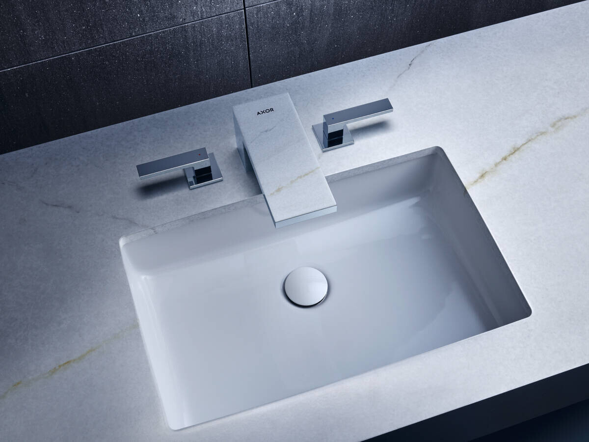 Mélangeur de lavabo 3 trous AXOR MyEdition 70 sans plaque, avec bonde push-open