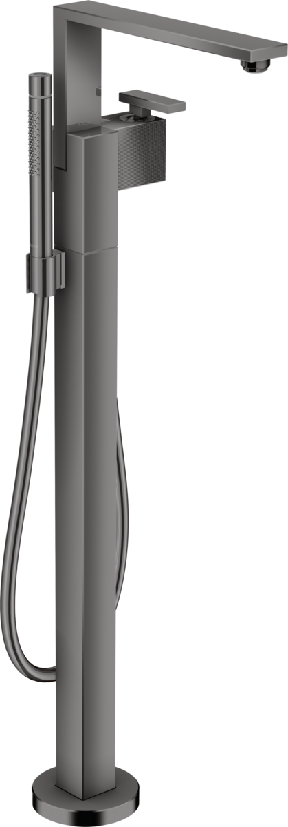Mitigeur de bain / douche AXOR Edge coupe diamant pour montage au sol en noir chromé poli