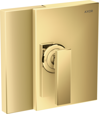 Set de finition pour mitigeur de douche encastré AXOR Edge en doré poli