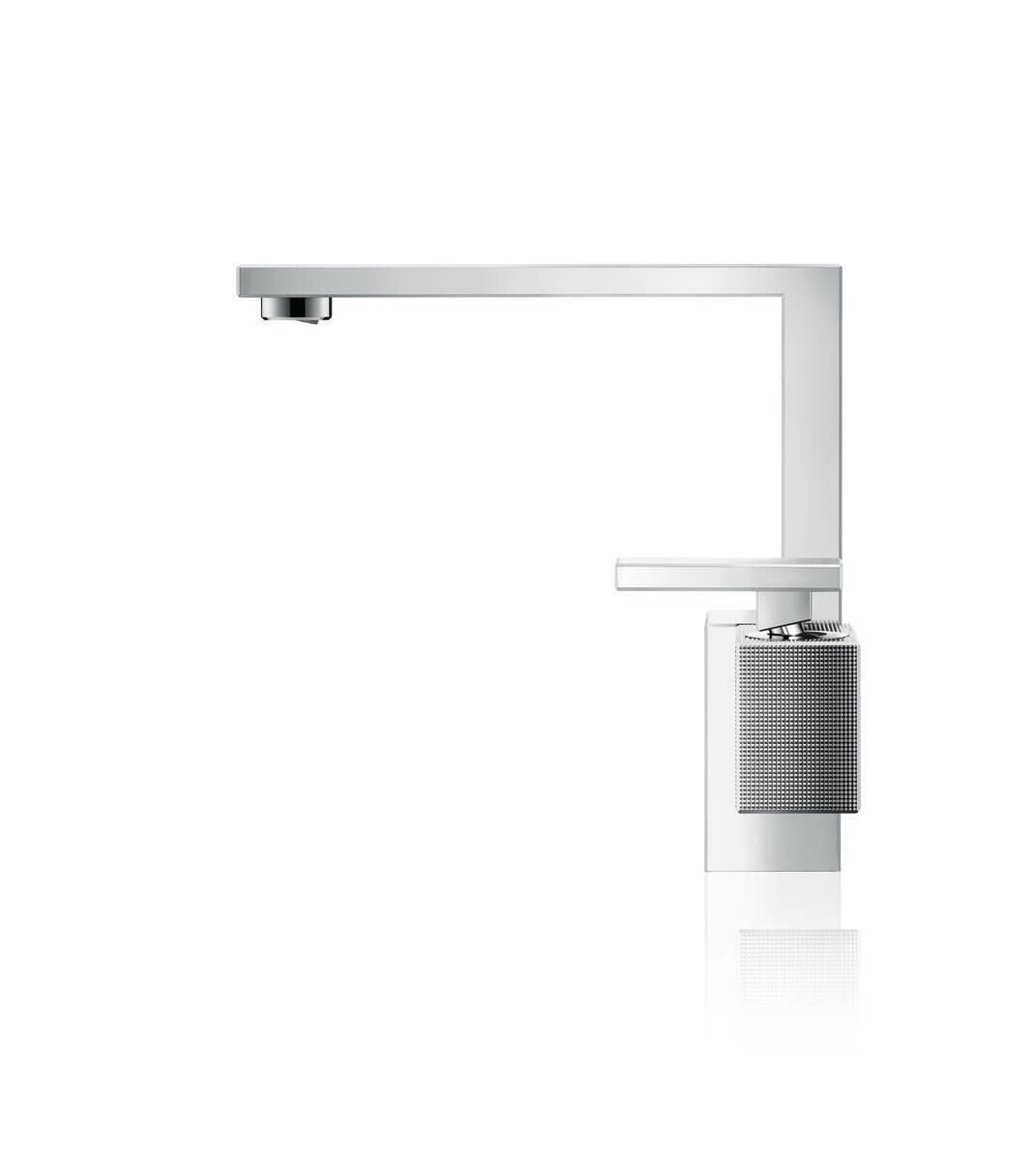 Mitigeur de lavabo Axor Edge 190 coupe diamant, avec bonde push-open — vue 2