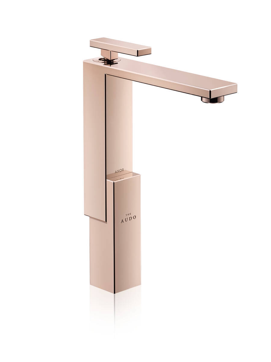 Mitigeur de lavabo Axor Edge 280 avec bonde push-open en or rouge poli - vue 3