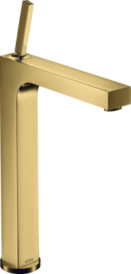 Mitigeur de lavabo AXOR Citterio 280 surélevé pour vasque libre avec tirette et vidage en doré poli