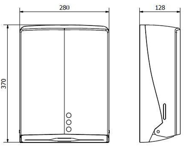Distributeur de papier essuie-mains Nofer Tissu Evo en blanc — vue 2