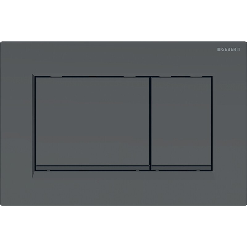 Plaque de déclenchement Geberit Sigma30 / Noir mat - bandes design : noir