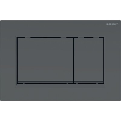 Plaque de déclenchement Geberit Sigma20 square / Noir mat - bandes design : noir