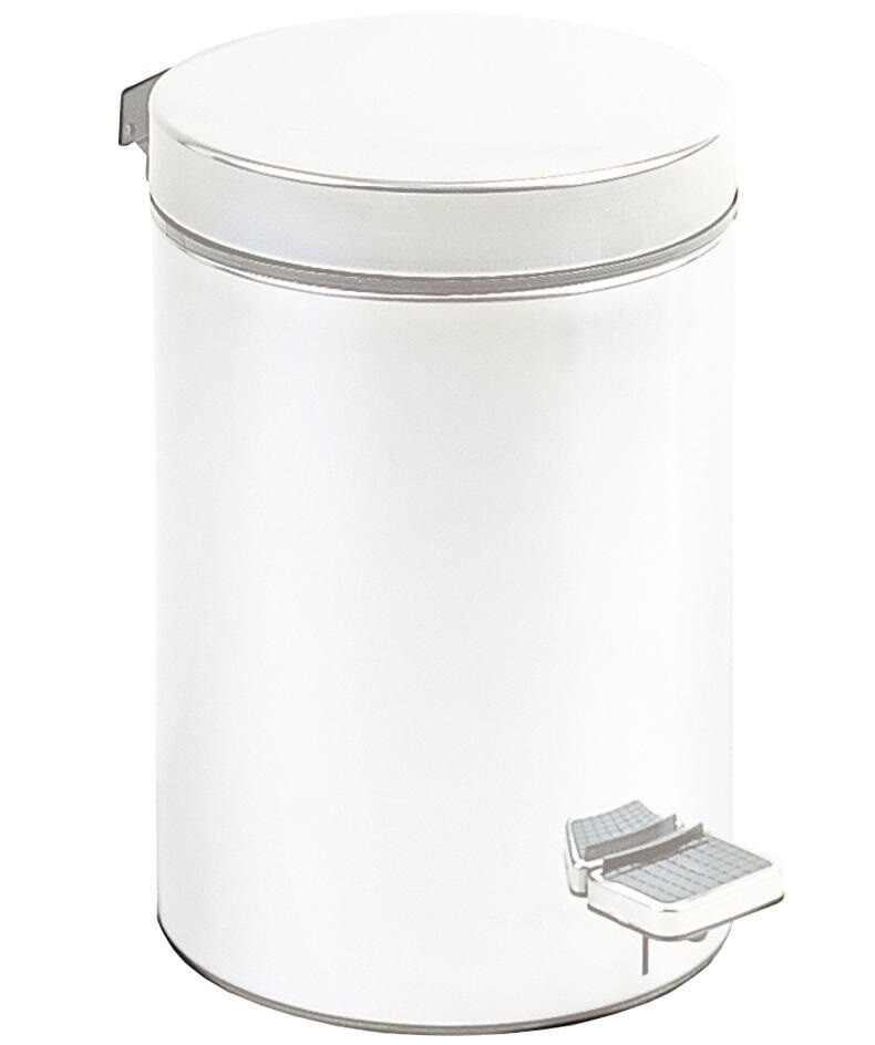 Poubelle à pédale hygiénique Nofer en blanc