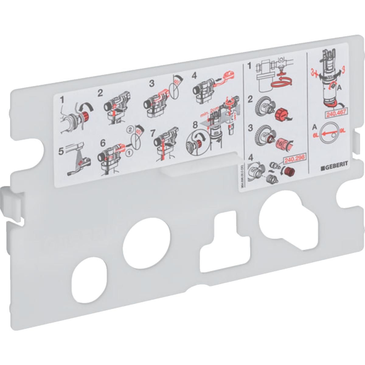 Plaque de protection Geberit pour réservoir à encastrer Kappa 15 cm - vue 2
