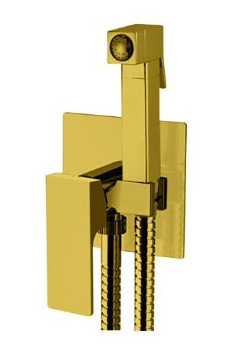 Ensemble hygiénique de WC Remer Absolute  en laiton or brossé
