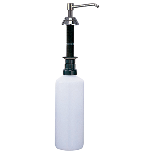 Distributeur manuel de savon liquide pour montage sur comptoir Nofer Inserts blanc