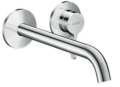 Mitigeur de lavabo encastré AXOR One 220 mm, avec poignée manette et bonde à écoulement libre