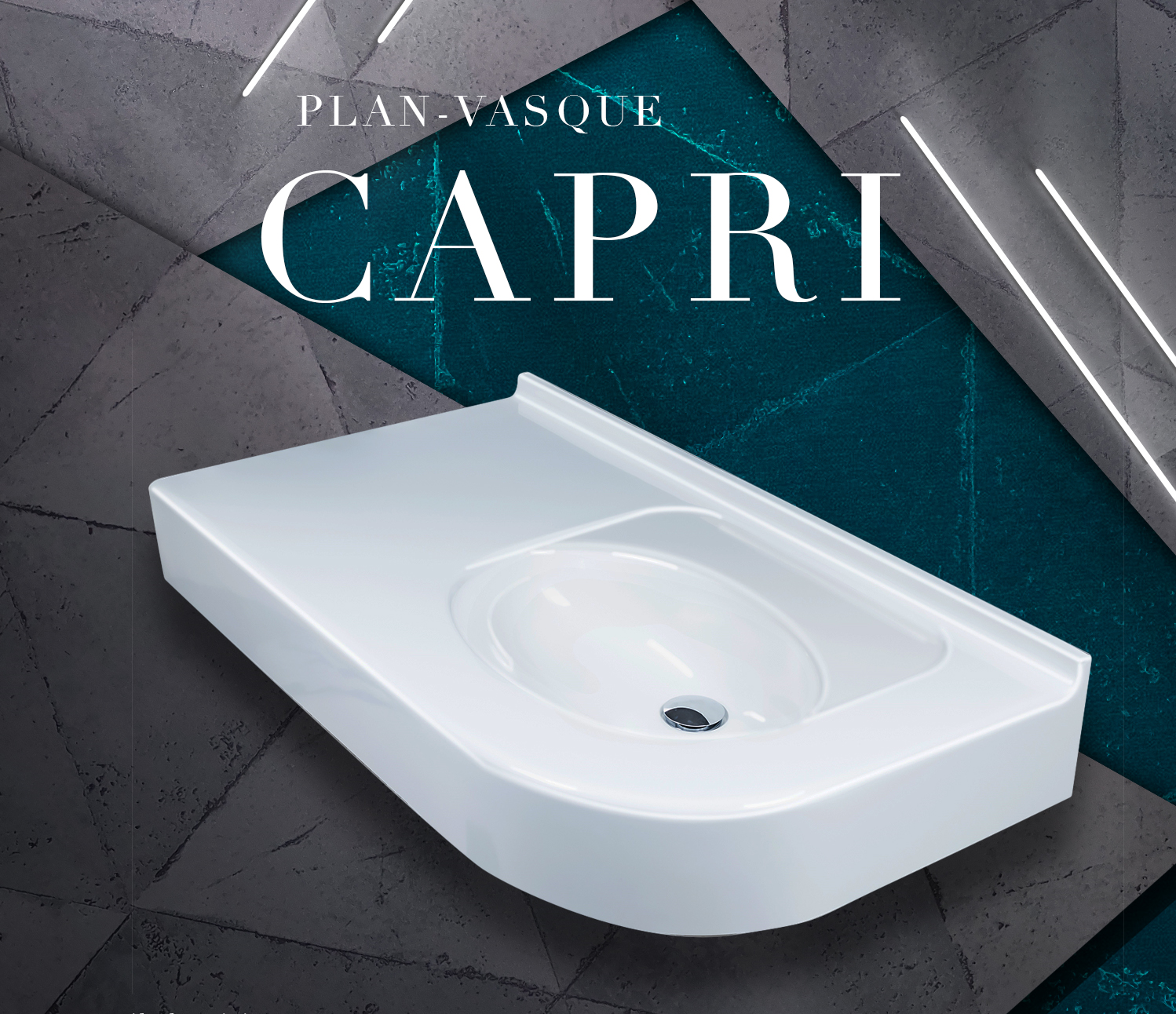 Plan-vasque Capri 100 cm