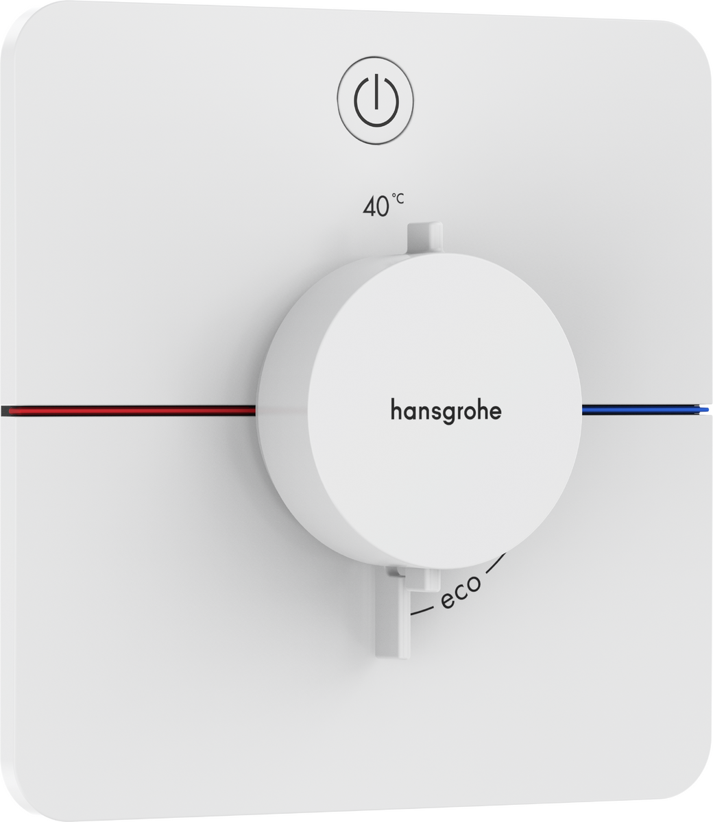 Set de finition pour mitigeur thermostatique encastré Hansgrohe ShowerSelect Comfort Q avec 1 fonction en blanc mat