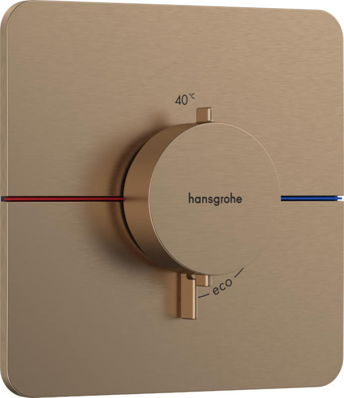 Set de finition pour mitigeur thermostatique encastré Hansgrohe ShowerSelect Comfort Q en bronze brossé