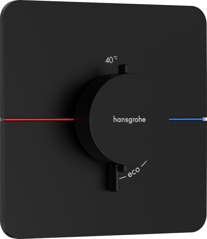 Set de finition pour mitigeur thermostatique encastré Hansgrohe ShowerSelect Comfort Q en noir mat
