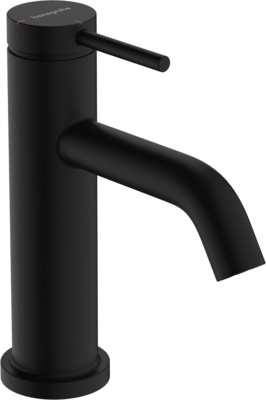 Mitigeur de lavabo Hansgrohe Tecturis S 80 CoolStart avec tirette et vidage en noir mat