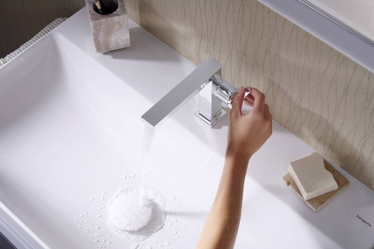 Mitigeur de lavabo Hansgrohe Tecturis E Fine 110 CoolStart avec bonde Push-Open - vue 3