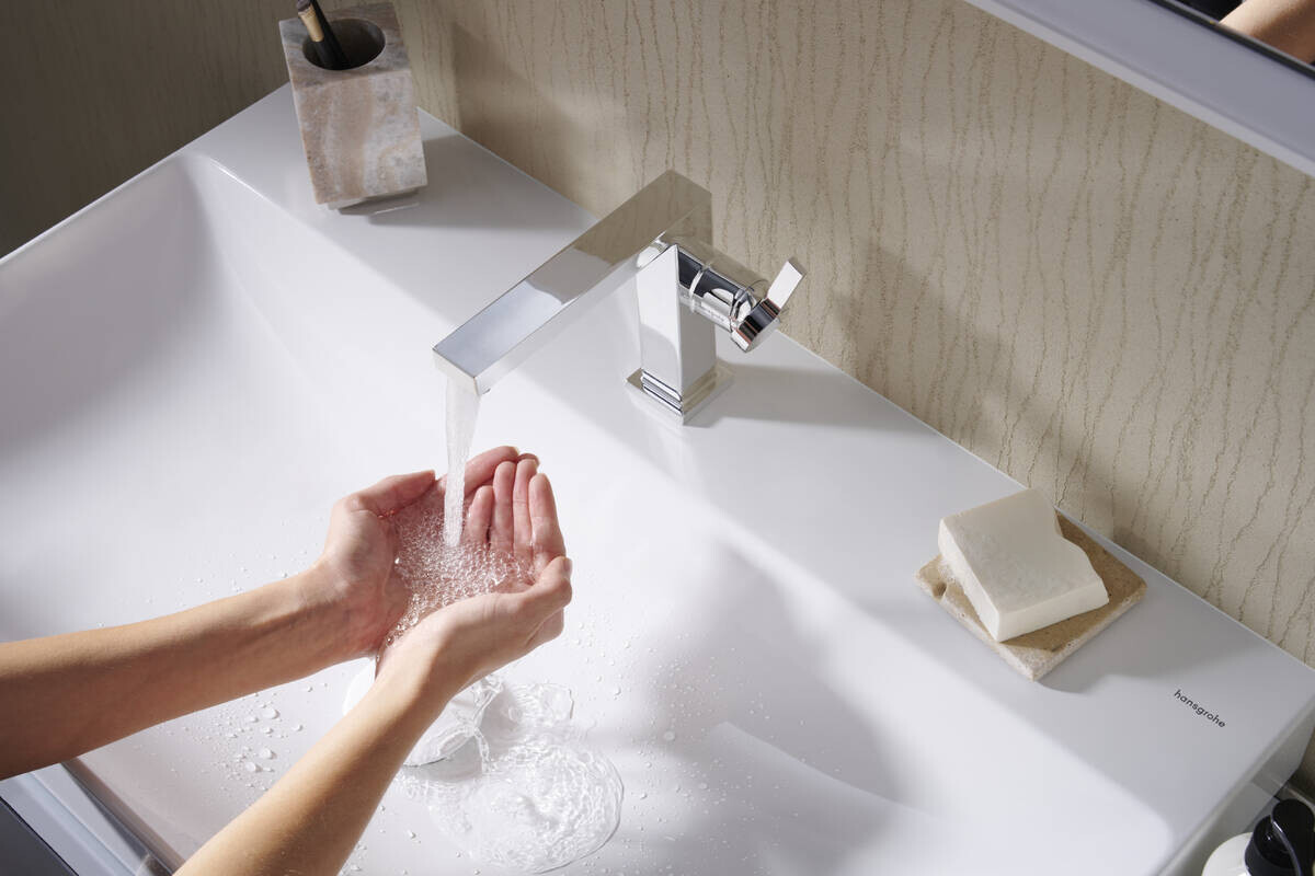 Mitigeur de lavabo Hansgrohe Tecturis E Fine 110 CoolStart avec bonde Push-Open — vue 5
