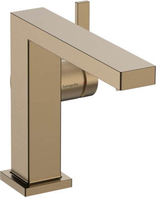Mitigeur de lavabo Hangrohe Tecturis E Fine 110 CoolStart avec bonde Push-Open en bronze brossé