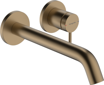 Mitigeur de lavabo encastré Hansgrohe Tecturis S 225 mm en bronze brossé