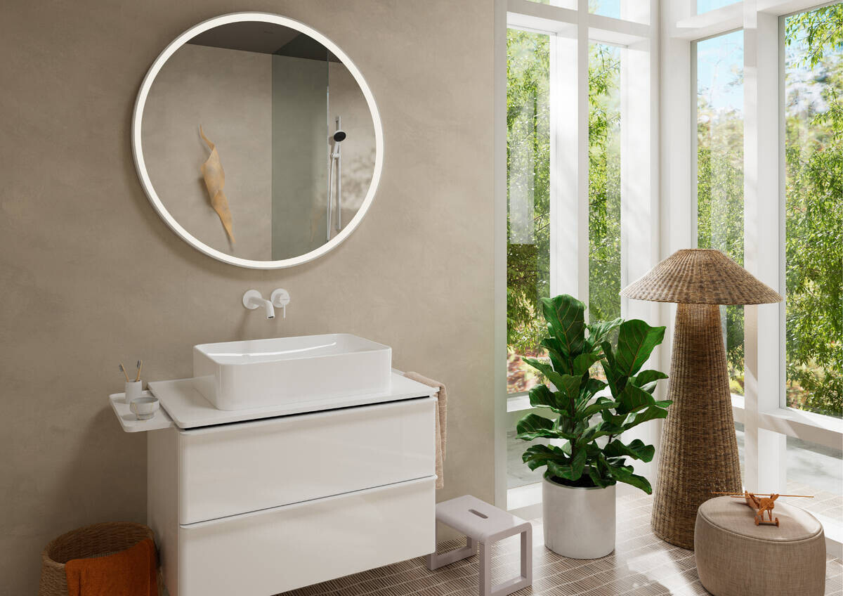 Mitigeur de lavabo encastré Hansgrohe Tecturis S 225 mm en blanc mat